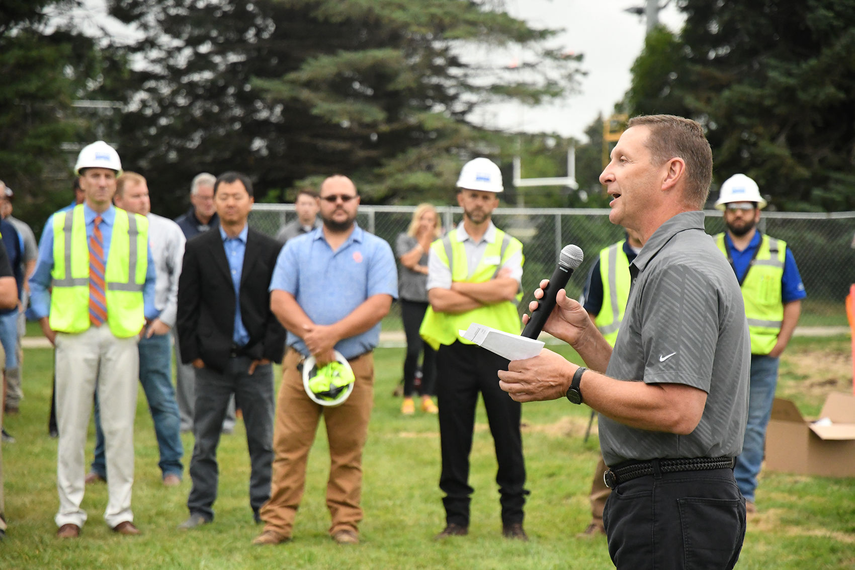 Krahling speaks at groundbreaking